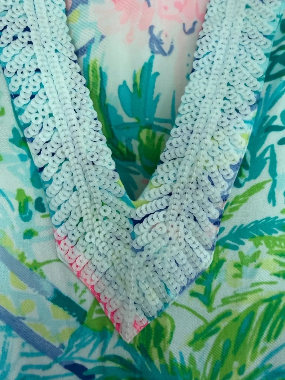 Lilly Pulitzer Renato Bohemian Queen Tunic with Sequin Embellishments, Small - Picture 6 of 15